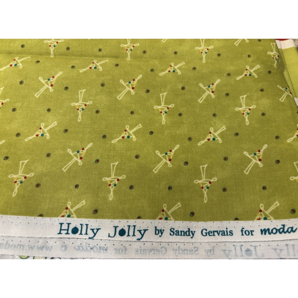 Moda Holly Jolly Christmas Quilt Fabric Lot Panel Pattern Cotton Holiday Sewing` - Picture 9 of 16